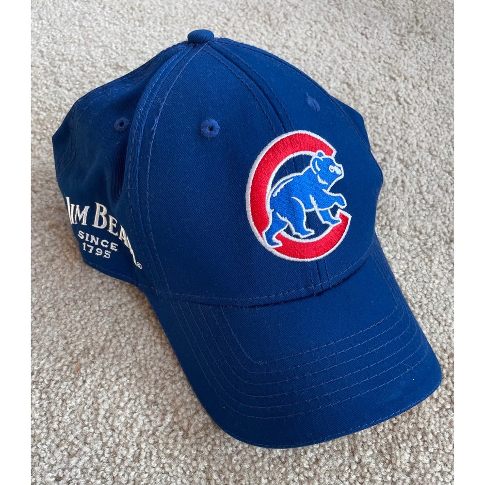 Chicago Cubs Jim Beam Baseball Hat Blue MLB Genuine Merchandise Adjustable Cap
